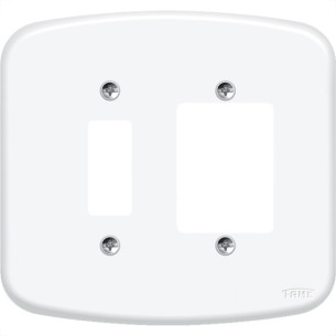 Placa Conjunto Fame Blanc 4X4 F-12 - 1 Interruptor Vertical + 2 Interruptores Horizontais - 945