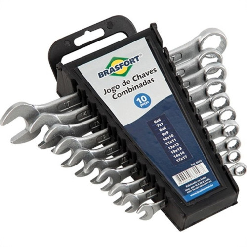 Chave Combinada Jogo Brasfort 6 A 17Mm Com 10 Pecas - 6033 Chave Combinada Jogo Brasfort 6 A 17Mm Com 10 Pecas - 6033