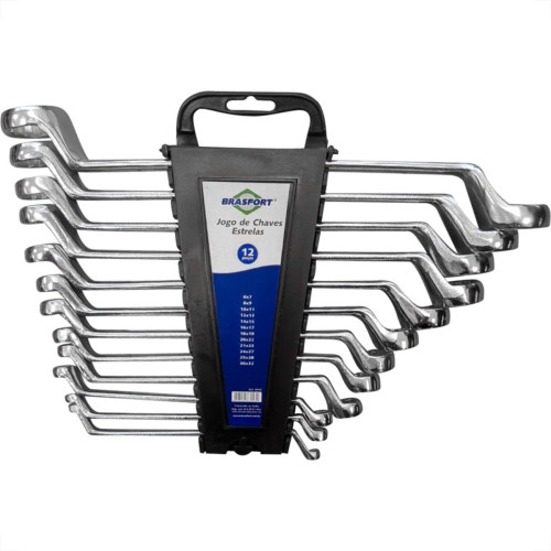 Chave Estrela Jogo Brasfort 6 A 32Mm Com 12 Pecas - 6043 Chave Estrela Jogo Brasfort 6 A 32Mm Com 12 Pecas - 6043