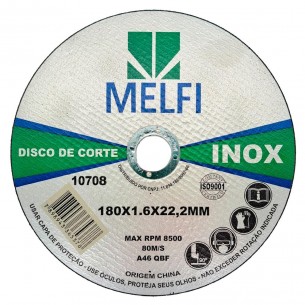 Disco Aco Inox Melfi 180Mmx1,6Mmx22,2Mm - 10708