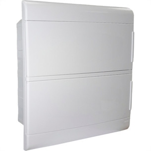 Centrinho Steck Pvc Embutir Branco Para 24 Disjuntores Din Sem Barramento
