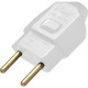 Pino Macho Flp 2 Polos 10A. Macico Branco - Kit C/10 Pecas Pino Macho Flp 2 Polos 10A. Macico Branco - Kit C/10 Pecas
