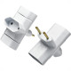 Pino 3 Saidas Flp 2 Polos 10A. Branco - Kit C/10 Pecas Pino 3 Saidas Flp 2 Polos 10A. Branco - Kit C/10 Pecas