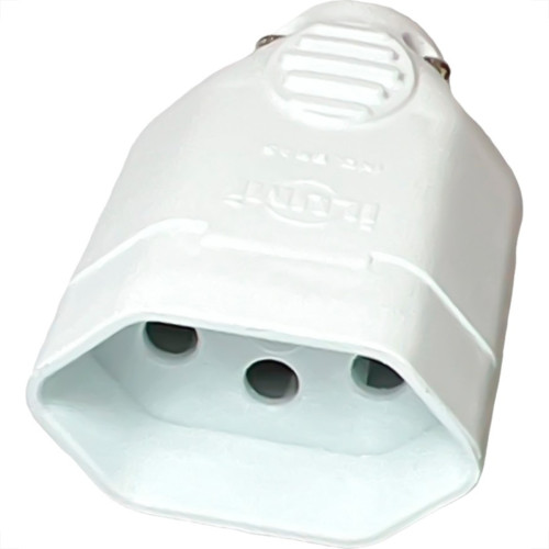 Pino Femea Ilumi 2 Polos+Terra 20A. Branco Prensa Cabo - 1442Pct - Kit C/10 Pecas Pino Femea Ilumi 2 Polos+Terra 20A. Branco Prensa Cabo - 1442Pct - Kit C/10 Pecas