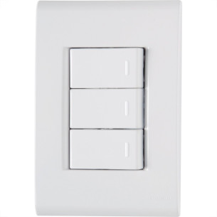 Conjunto Tramontina Com Placa Liz Branca 3 Simples - 57170/070