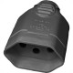 Pino Femea Ilumi 2 Polos+Terra 10A. Preto Prensa Cabo - 1432Pct - Kit C/10 Pecas Pino Femea Ilumi 2 Polos+Terra 10A. Preto Prensa Cabo - 1432Pct - Kit C/10 Pecas