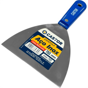 Espatula Castor Aco Inox Cabo Plastico Reforcado Azul 150Mm - 795
