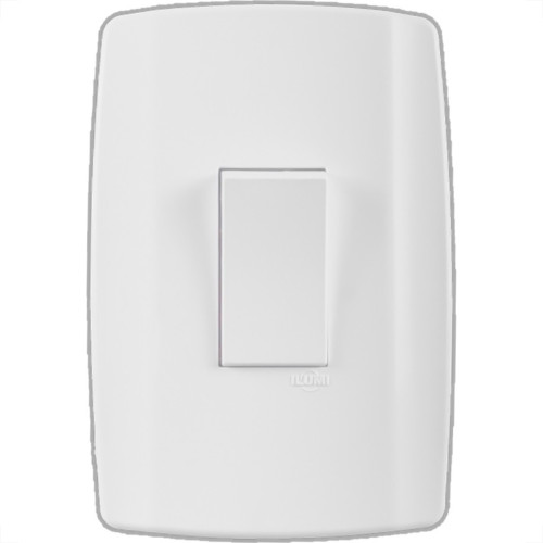 Conjunto Ilumi Slim Branco Com Placa 1 Paralelo - 8022 Conjunto Ilumi Slim Branco Com Placa 1 Paralelo - 8022