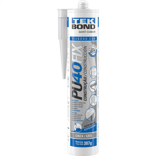 Cola Pu40Fix Tekbond Cinza 387G/280Ml Cola Pu40Fix Tekbond Cinza 387G/280Ml