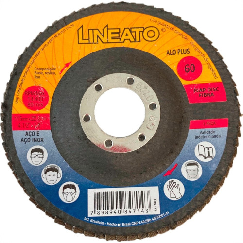 Disco Flap Lineato Itambe 4.1/2'' - Grao 60 Disco Flap Lineato Itambe 4.1/2'' - Grao 60