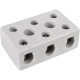 Conector Porcelana Thompson 3 Polos - 06Mm Fixar - Kit C/10 Pecas Conector Porcelana Thompson 3 Polos - 06Mm Fixar - Kit C/10 Pecas