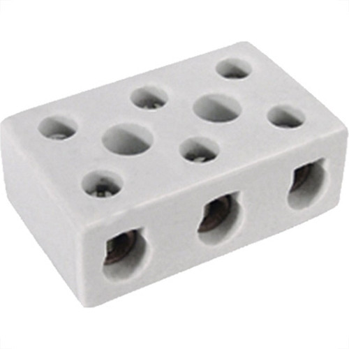 Conector Porcelana Thompson 3 Polos - 10Mm Fixar - Kit C/10 Pecas Conector Porcelana Thompson 3 Polos - 10Mm Fixar - Kit C/10 Pecas