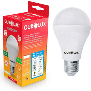 Lampada Led Bulbo Ourolux A60 - 12W. 6500K. . / Kit C/ 10 Peca