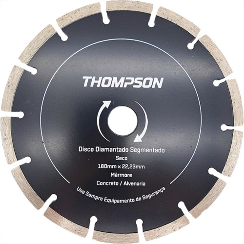 Disco Diamantado Thompson Segmentado Seco 180Mm X 22,23Mm - 7''- 1375 Disco Diamantado Thompson Segmentado Seco 180Mm X 22,23Mm - 7''- 1375