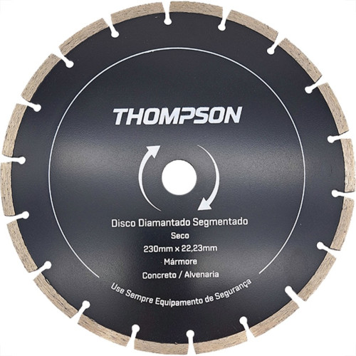 Disco Diamantado Thompson Segmentado Seco 230Mm X 22,23Mm - 9'' - 1376 Disco Diamantado Thompson Segmentado Seco 230Mm X 22,23Mm - 9'' - 1376