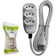 Extensao Ilumi Pp 2 Polos + Terra 10A. - 0,75Mm Cinza - 3M - 1799 Extensao Ilumi Pp 2 Polos + Terra 10A. - 0,75Mm Cinza - 3M - 1799