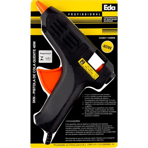 Pistola Para Silicone Eda 40W. Bivolt - 3Kn Pistola Para Silicone Eda 40W. Bivolt - 3Kn