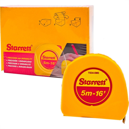 Trena Starrett Amarela Com Trava 5Mx16Mm - Dts34-5Me- Caixa Display - Kit C/6 Pecas Trena Starrett Amarela Com Trava 5Mx16Mm - Dts34-5Me- Caixa Display - Kit C/6 Pecas