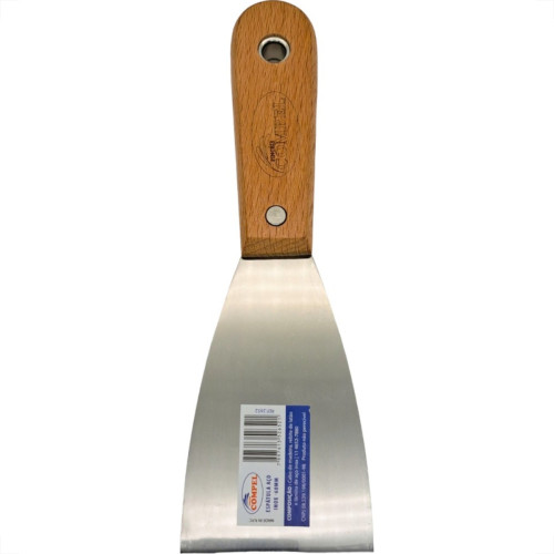 Espatula Compel Aco Inox Cabo Madeira 60Mm - Kit C/6 Pecas Espatula Compel Aco Inox Cabo Madeira 60Mm - Kit C/6 Pecas