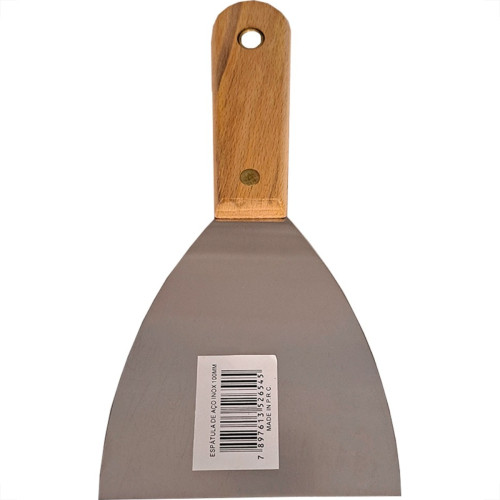 Espatula Compel Aco Inox Cabo Madeira 100Mm - Kit C/6 Pecas Espatula Compel Aco Inox Cabo Madeira 100Mm - Kit C/6 Pecas