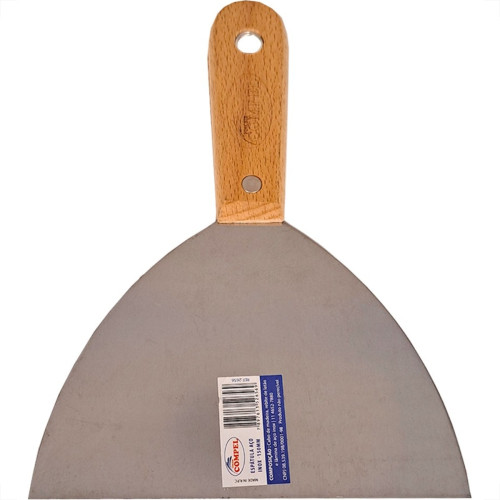 Espatula Compel Aco Inox Cabo Madeira 150Mm - Kit C/6 Pecas Espatula Compel Aco Inox Cabo Madeira 150Mm - Kit C/6 Pecas