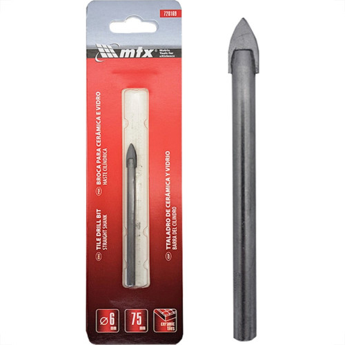 Broca Ceramica E Vidro Mtx 6Mm Broca Ceramica E Vidro Mtx 6Mm