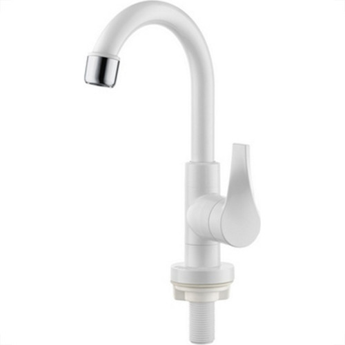 Torneira Lavatorio Abs Herc Twist Bica Alta Branca 2960 - 1/4 De Volta