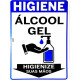 Placa Look 20X30Cm (Alcool Gel Vertical) - Kit C/5 Pecas Placa Look 20X30Cm (Alcool Gel Vertical) - Kit C/5 Pecas