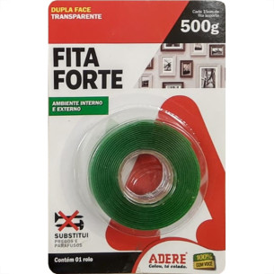 Fita Dupla Face Adere Forte Acrilica Transparente 24Mm X 2M