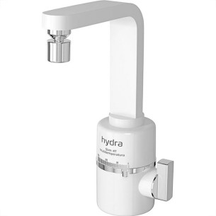 Torneira Eletrica Hydra Slim Bica Movel Parede Branca 4 Temperaturas 5500W. X 220V.