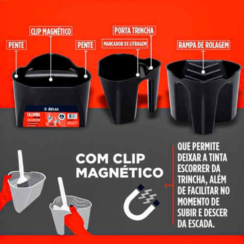 Cacamba De Mao Para Pintura 2 Litros Atlas Cacamba De Mao Para Pintura 2 Litros Atlas
