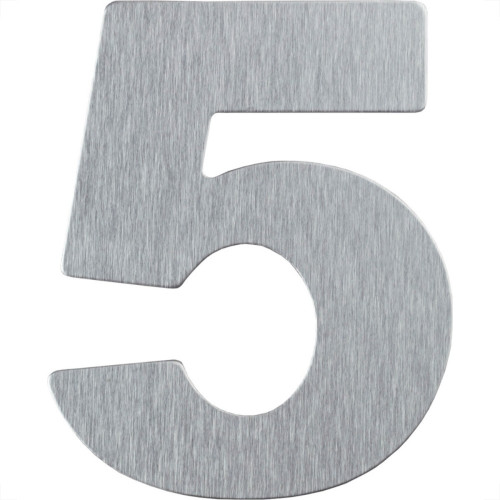Numero Residencial Atlas Escovado No.5 - 12,5Cm Numero Residencial Atlas Escovado No.5 - 12,5Cm