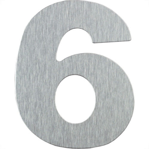 Numero Residencial Atlas Escovado No.6 - 12,5Cm Numero Residencial Atlas Escovado No.6 - 12,5Cm