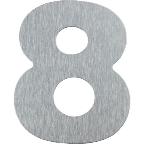 Numero Residencial Atlas Escovado No.8 - 12,5Cm Numero Residencial Atlas Escovado No.8 - 12,5Cm