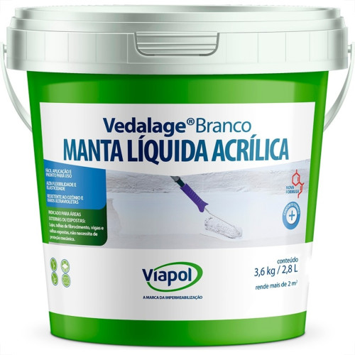 Impermeabilizante Viapol Vedalage Branco 2,85L Impermeabilizante Viapol Vedalage Branco 2,85L