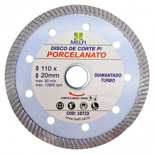Disco Diamantado Melfi Turbo Porcelanato 110Mm X 20Mm - 10723