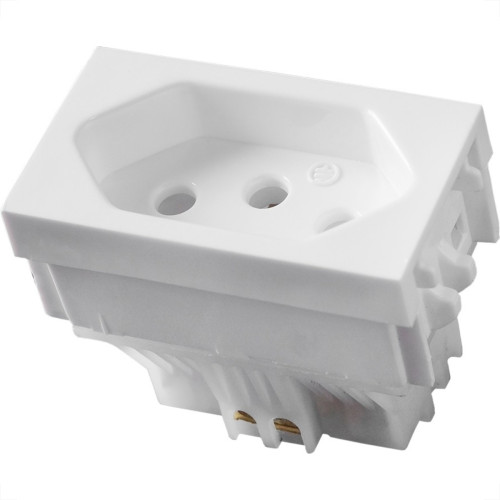 Modulo Ilumi Vivaz 1 Tomada 10A. Branco 75140 Modulo Ilumi Vivaz 1 Tomada 10A. Branco 75140