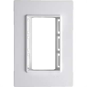 Placa Conjunto Modular Ilumi Vivaz 4X2 - 3 Modulos .Juntos + Suporte 76100