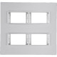 Placa Conjunto Modular Ilumi Vivaz 4X4 - 2 Modulos + 2 Modulos + Suporte 77070 Placa Conjunto Modular Ilumi Vivaz 4X4 - 2 Modulos + 2 Modulos + Suporte 77070