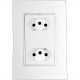 Conjunto Ilumi Vivaz Branco Com Placa 2 Tomadas 20A. - 78121 Monobloco Conjunto Ilumi Vivaz Branco Com Placa 2 Tomadas 20A. - 78121 Monobloco