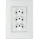 Conjunto Ilumi Vivaz Branco Com Placa 3 Tomadas 20A. - 78124 Monobloco