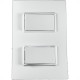 Conjunto Ilumi Vivaz Branco Com Placa 1 Simples + 1 Paralelo 10A. - 7823 Conjunto Ilumi Vivaz Branco Com Placa 1 Simples + 1 Paralelo 10A. - 7823