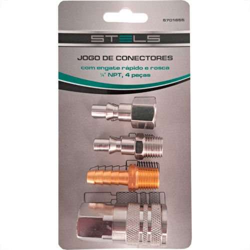 Engate Rapido Para Ar Stels Jogo Com 4 Pecas - 5701655 Engate Rapido Para Ar Stels Jogo Com 4 Pecas - 5701655