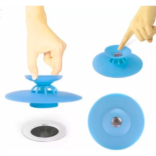 Tampa De Silicone Para Pias E Ralos Flex Drain 10Cm X 4,1Cm X 3,6Cm Redondo - Gh057 Tampa De Silicone Para Pias E Ralos Flex Drain 10Cm X 4,1Cm X 3,6Cm Redondo - Gh057