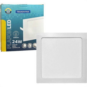 Plafon Led Embutir Tramontina Quadrado 24W. 1920Lm. 6500K. Bivolt Branco3