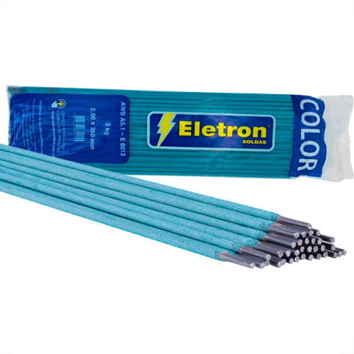 Eletrodo Eletron Carbono E-6013 - Azul 2,50Mm - Caixa - Kit C/2 Kilos Eletrodo Eletron Carbono E-6013 - Azul 2,50Mm - Caixa - Kit C/2 Kilos