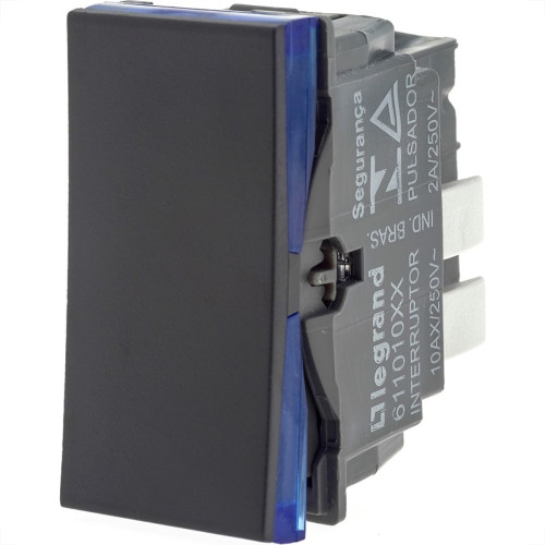 Modulo Pial Plus+ 1 Paralelo 10A. Borne Automatico Preto - 611011Pt Modulo Pial Plus+ 1 Paralelo 10A. Borne Automatico Preto - 611011Pt