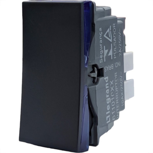 Modulo Pial Plus+ 1 Simples 10A. Borne Automatico Preto 611010Pt Modulo Pial Plus+ 1 Simples 10A. Borne Automatico Preto 611010Pt