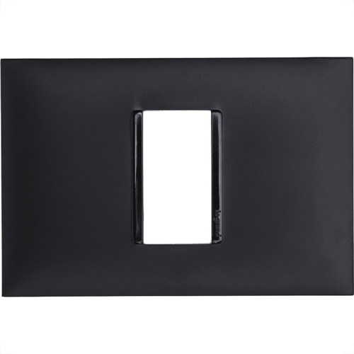 Placa Pial Plus+ Preta 4X2 - 1 Modulo Horizontal - 618501Pt Placa Pial Plus+ Preta 4X2 - 1 Modulo Horizontal - 618501Pt