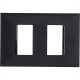 Placa Pial Plus+ Preta 4X2 - 2 Modulos Separados - 618506Pt